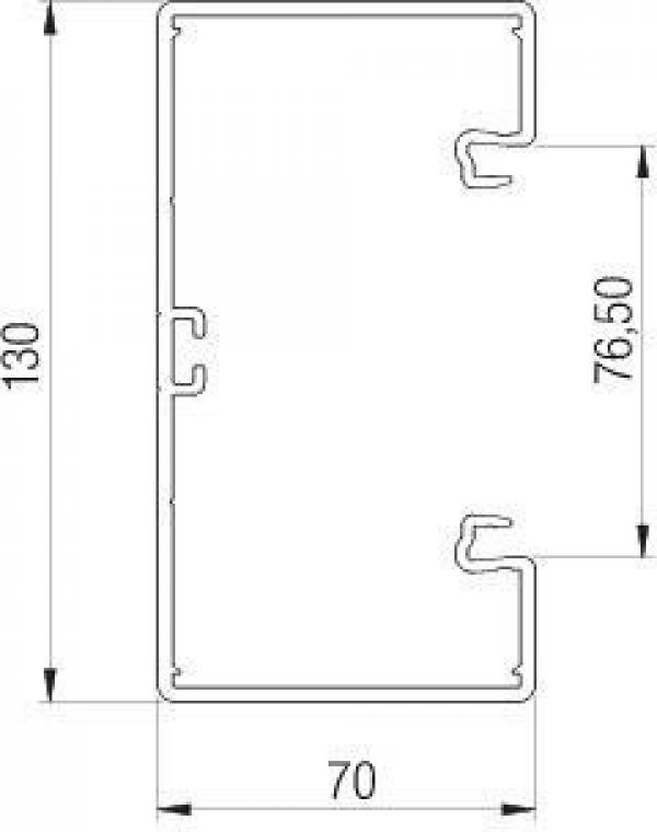 OBO Bettermann GK-70130RW Geräteeinbaukanal, 70x130x2000mm, PVC, reinweiß (6274500)