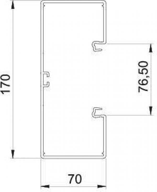 OBO Bettermann GK-70170RW Geräteeinbaukanal, 70x170x2000mm, PVC, reinweiß (6274700)
