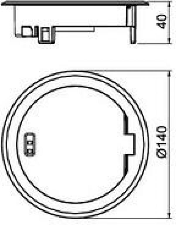 OBO Bettermann GES R2 Ni Klappdeckel mit Rastschieber (7408850), 140 mm