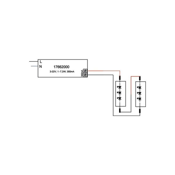 Brumberg LED-Konverter 350 mA schaltbar, 1-7,2W (17662020)