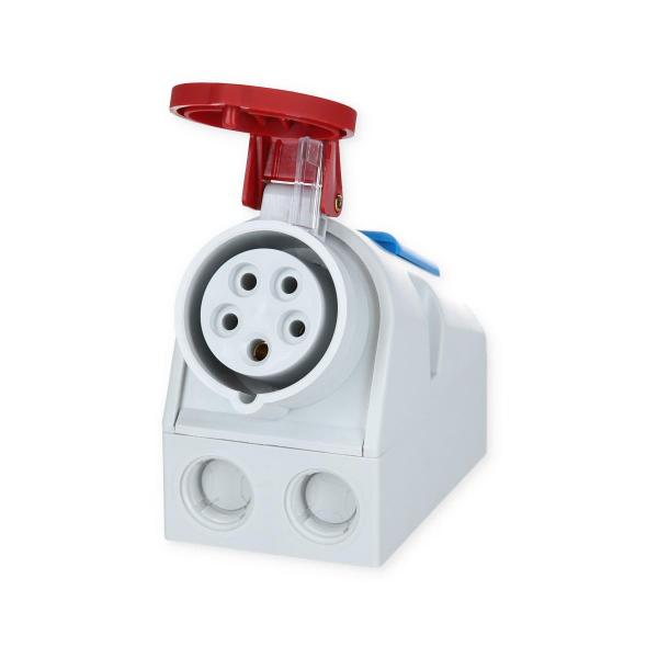 BALS 1010 TK-Kombiwanddose 16A, 5p, 400V mit Schuko Steckdose