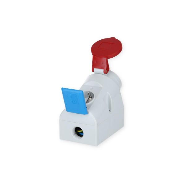BALS 1010 TK-Kombiwanddose 16A, 5p, 400V mit Schuko Steckdose