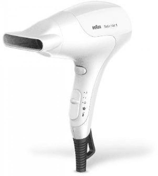 ARDEBO.de Braun HD 180 Haartrockner, 1800 W, Infrarot-Heizsystem, Styling Düse, weiß