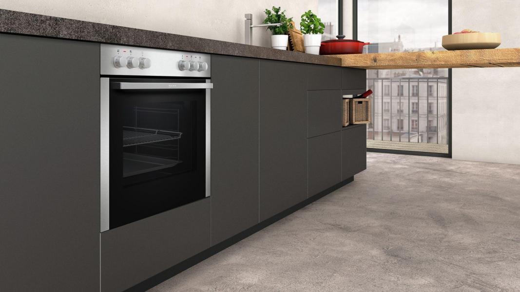 Neff XE1 EEK: A Einbauherd-Set mit Glaskeramikkochfeld (E1DCA0AN0 + M13R42N2), 60cm breit, 71L, CircoTherm, Edelstahl