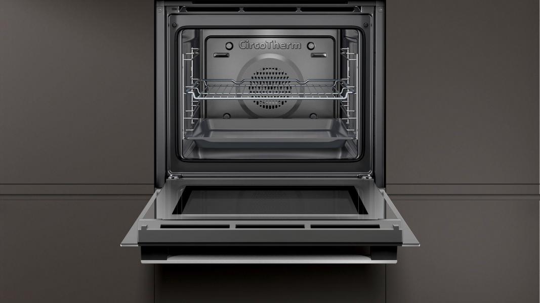 Neff XE1 EEK: A Einbauherd-Set mit Glaskeramikkochfeld (E1DCA0AN0 + M13R42N2), 60cm breit, 71L, CircoTherm, Edelstahl