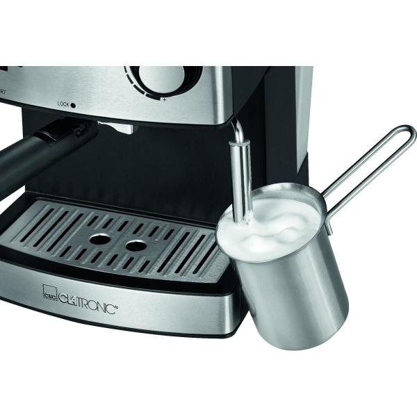 Clatronic ES 3643 Espressoautomat, stufenloser Dampf, schwarz-inox (263338)