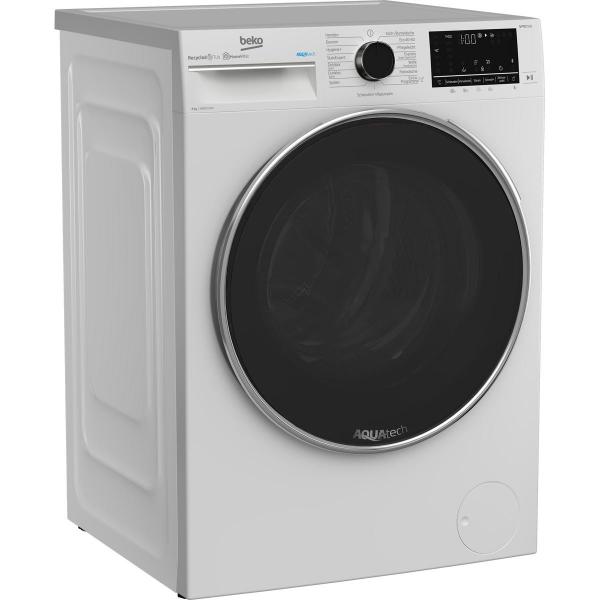 Beko B5WFU58418W 8kg Frontlader Waschmaschine, 1400U/min, 60cm breit, AquaTech, SteamCure, Bluetooth, weiß