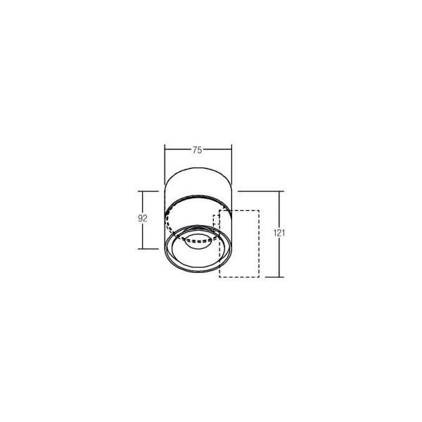 Brumberg CIRCLE LED-Anbaustrahler mit umlaufender Lichtfuge schaltbar, 6,2W, 410lm, 3000K, weiß (12062173)