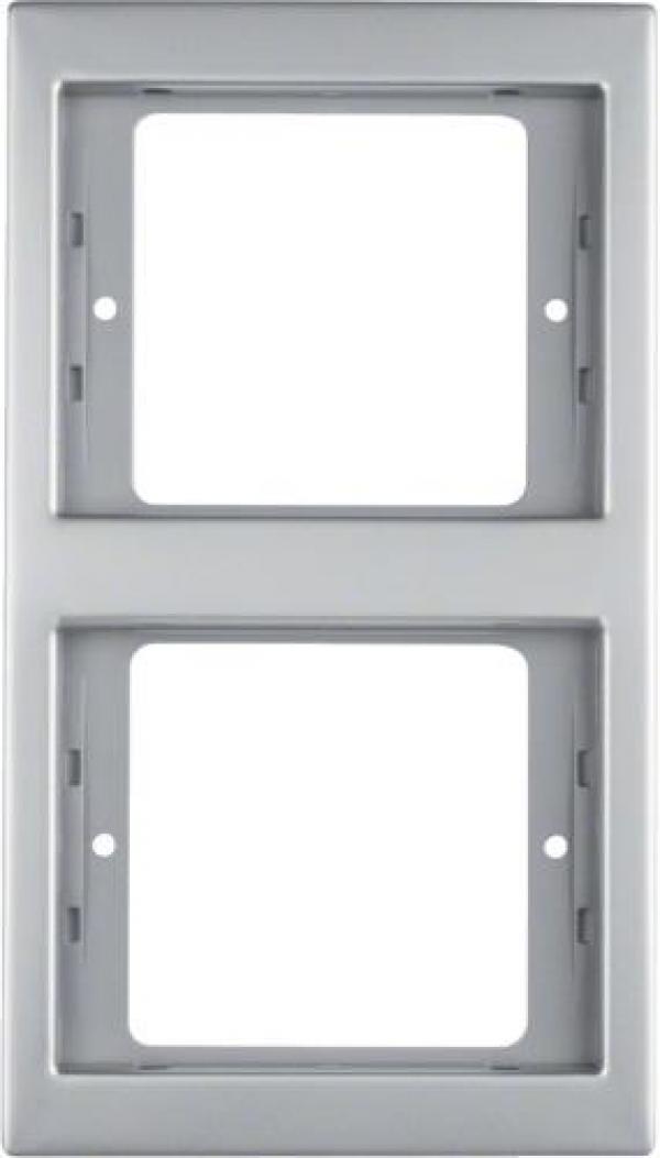 ARDEBO.de Berker 13237004 Rahmen, 2fach, senkrecht, K.5, Edelstahl, Metall mattiert