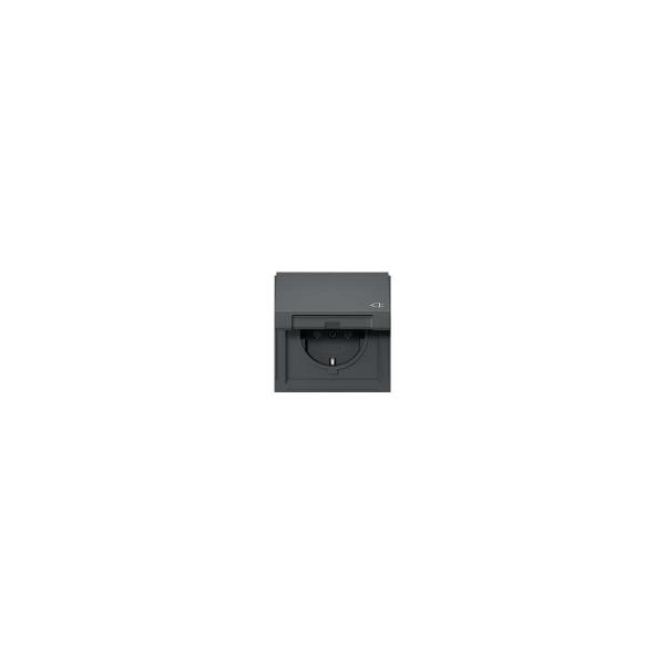 ARDEBO.de Gira 445467 SCHUKO-Steckdose 16 A 250 V~ mit Klappdeckel TX_44, Anthrazit
