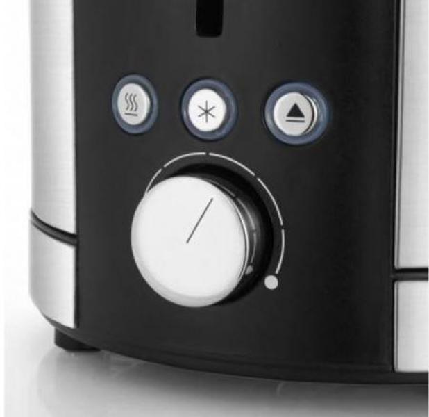 WMF Lono Toaster, 900W, 2-Scheiben, Brötchenaufsatz, schwarz/edelstahl