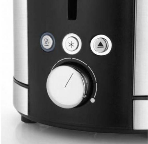 WMF Lono Toaster, 900W, 2-Scheiben, Brötchenaufsatz, schwarz/edelstahl