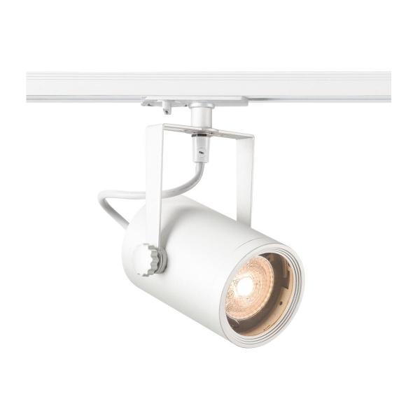 ARDEBO.de SLV Euro Spot für Hochvolt-Stromschiene 1Phasen, QPAR51, max. 25W, inkl. 1Phasen-Adapter, weiß (143811)