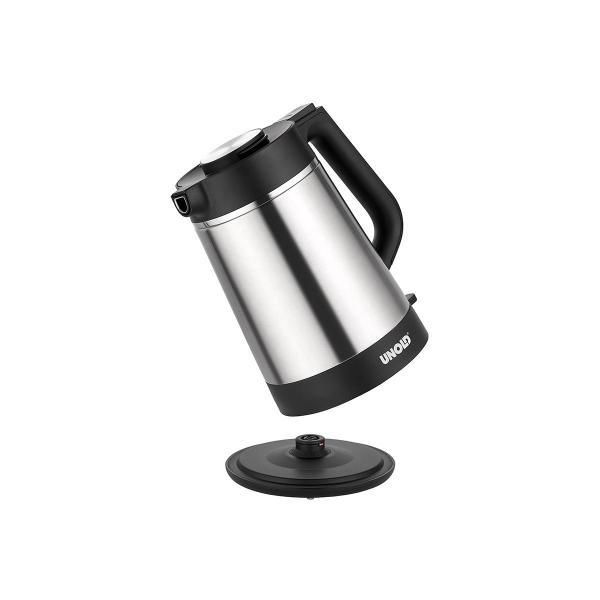 Unold 18715 Thermo Blitzkocher, 1850W, 1,5l, Trockengehschutz, Abschaltautomatik, Edelstahl/schwarz