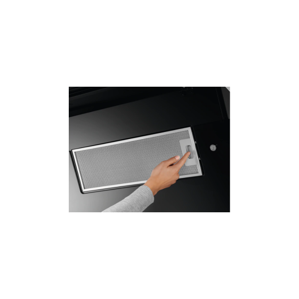 AEG DVE5671HG EEK: A Kopffreihaube, 60 cm breit, Abluft-/Umluftbetrieb, Touchbedienung, Hob2Hood, schwarz/Edelstahl