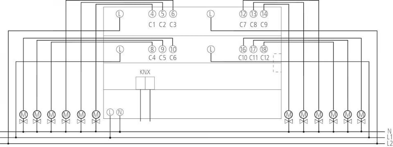 Theben HM 12 T KNX Heizungsaktor 12-fach, KNX TP 4940245