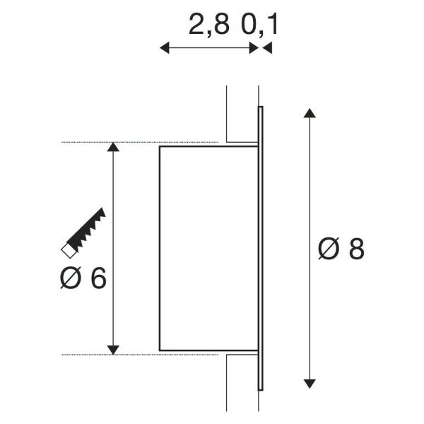 SLV WORO Indoor LED Wandeinbauleuchte, 3000K, weiß (1002922)