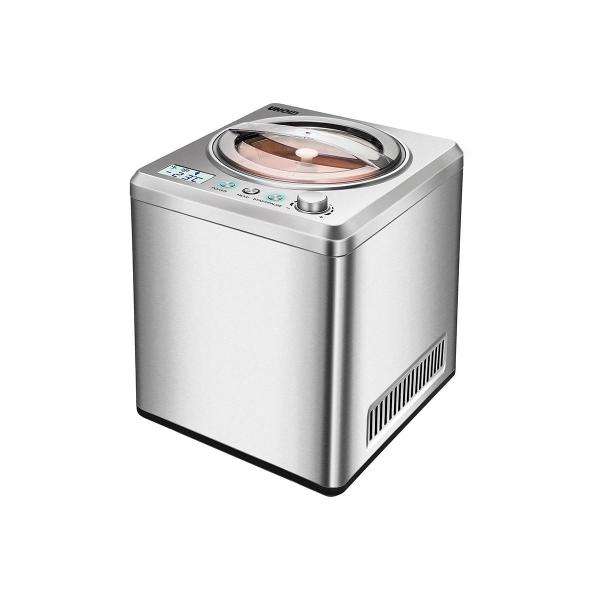 ARDEBO.de Unold 48872 Exklusiv Speiseeismaschine, 2 Liter, 180 Watt, 3 Programme, Zeitwahl, LCD-Display, Edelstahl
