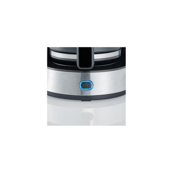 Severin KA 4825 TypeSwitch Kaffeemaschine, 1000W, 10 Tassen, Warmhalteplatte, Edelstahl gebürstet/schwarz