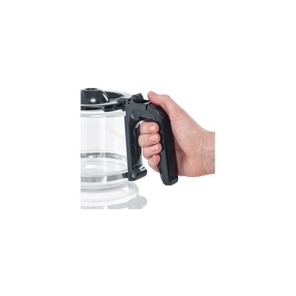 Severin KA 4825 TypeSwitch Kaffeemaschine, 1000W, 10 Tassen, Warmhalteplatte, Edelstahl gebürstet/schwarz
