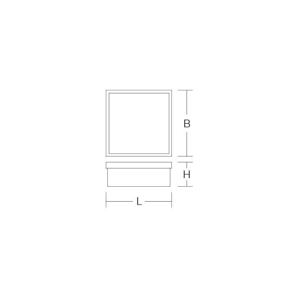 RZB Anbauleuchte Quadrat, 100W, 490lm, weiß (22130.002)