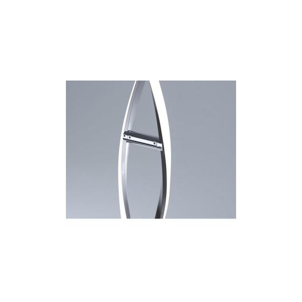 Paul Neuhaus LED Stehleuchte, stahlfarben, geschwungene Form, dimmbar, modern, design, 22W, 2700lm (9140-55)