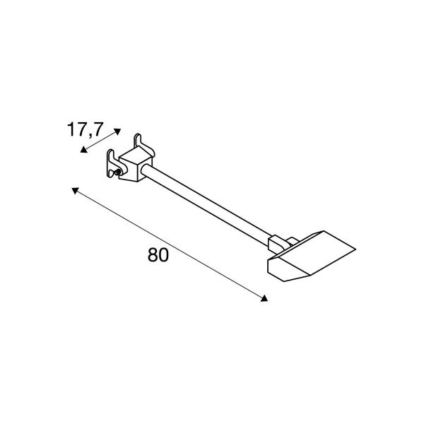 SLV TODAY Outdoor Wand-Displayleuchte, LED, 4000K, weiß, lang, IP65 (1000881)