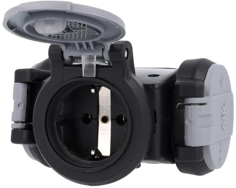 ABL 1173563 SCHUKOProfessional Hänge- kupplung 3f Vollgummi IP54 grau/schwarz