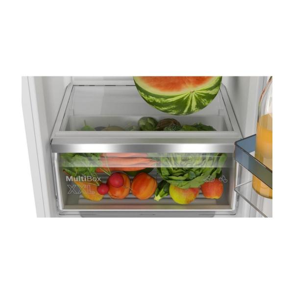 Bosch KIR41VFE0 Einbau Vollraumkühlschrank, Nischenhöhe 122,5 cm, 204L, Festtürtechnik, Multi Box XXL, Eco Airflow, LED Beleuchtung