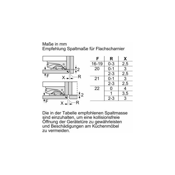 Bosch KIR41VFE0 Einbau Vollraumkühlschrank, Nischenhöhe 122,5 cm, 204L, Festtürtechnik, Multi Box XXL, Eco Airflow, LED Beleuchtung