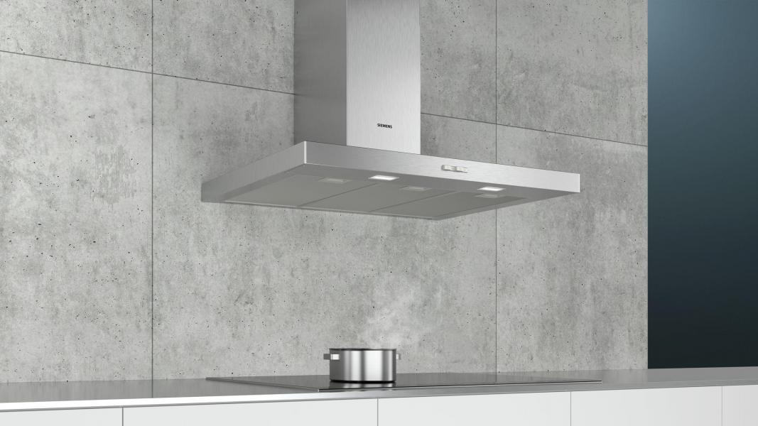 Siemens LC94BBC50 iQ100 EEK: D Wandesse, 90 cm breit, 365 m³/h, Ab-/Umluft, Edelstahl