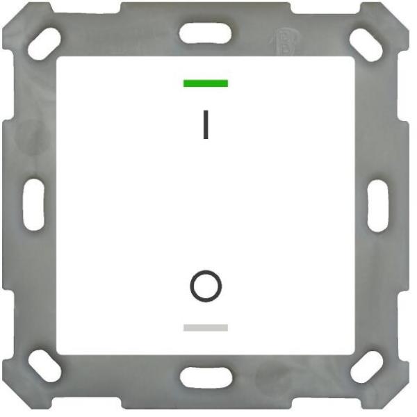 ARDEBO.de MDT BE-TAL55T1.B1 Taster Light 55 1-fach, Ausführung I/O Symbol, mit Temperatursensor, reinweiß glänzend