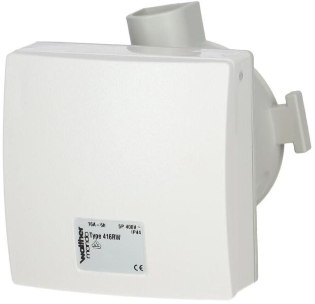 Walther Werke Mondo Unterputzwandsteckdose, 16 A, 5-polig, weiß (416RW)