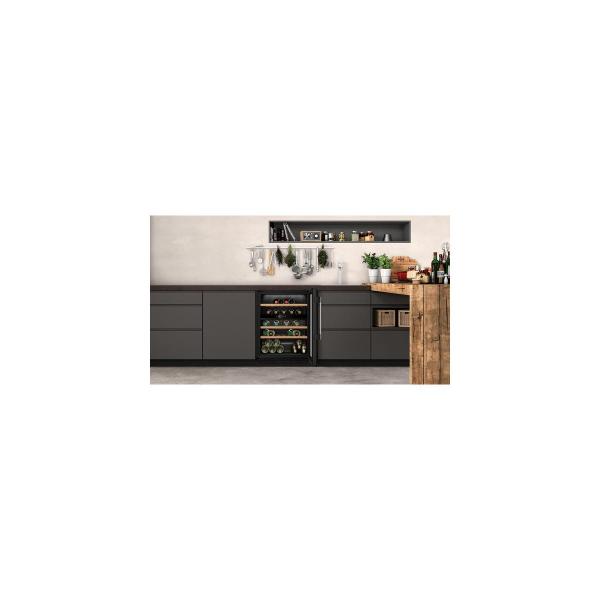 Neff KU9213HG0 N70 Einbau Weintemperierschrank, 60 cm breit, 44 Standartflaschen, unterbaufähig, mit Bambusböden, 1 Regal auf Teleskopschienen, 2 individuelle Temperaturzonen, schwarz