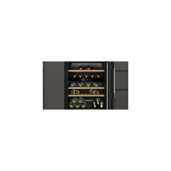 Neff KU9213HG0 N70 Einbau Weintemperierschrank, 60 cm breit, 44 Standartflaschen, unterbaufähig, mit Bambusböden, 1 Regal auf Teleskopschienen, 2 individuelle Temperaturzonen, schwarz