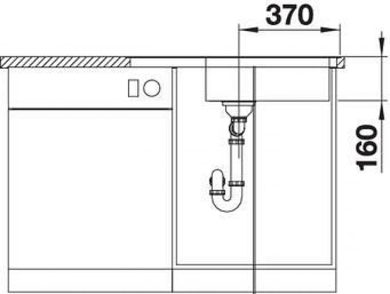 Blanco Lantos XL 6 S-IF Compact Edelstahlspüle mit Ablauffernbedienung, Edelstahl Bürstfinish (523140)