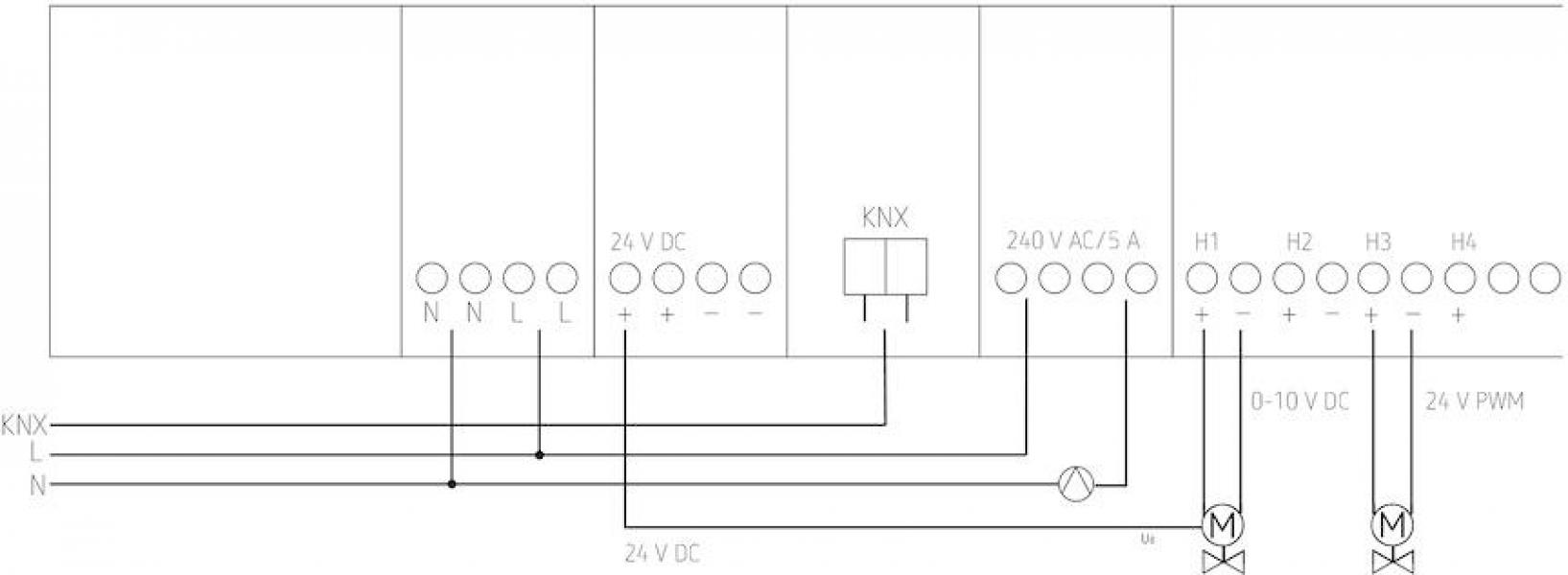Theben HMT 12 S KNX Heizungsaktor 12-fach, für 12 Stellantriebe, Heizkreisverteiler 4900374