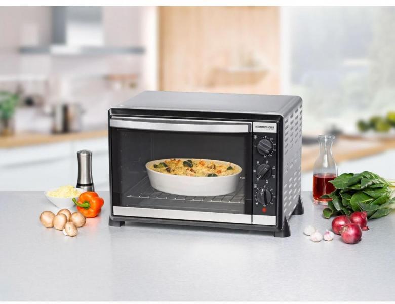 Rommelsbacher BG1805/E Back & Grillofen, 42 l, 1800 W, Umluft, Drehspieß, 2-fach verglaste Tür, edelstahl