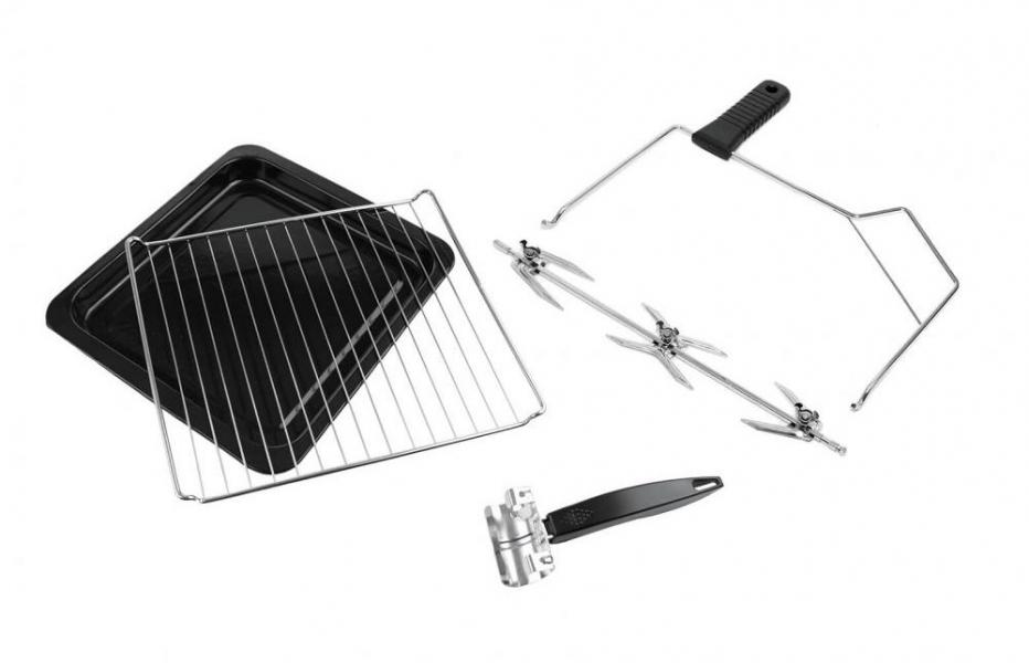 Rommelsbacher BG1805/E Back & Grillofen, 42 l, 1800 W, Umluft, Drehspieß, 2-fach verglaste Tür, edelstahl