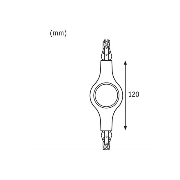 Paulmann URail LED-Linienverbinder, 5,8W, 2700K, chrom matt (954.77)