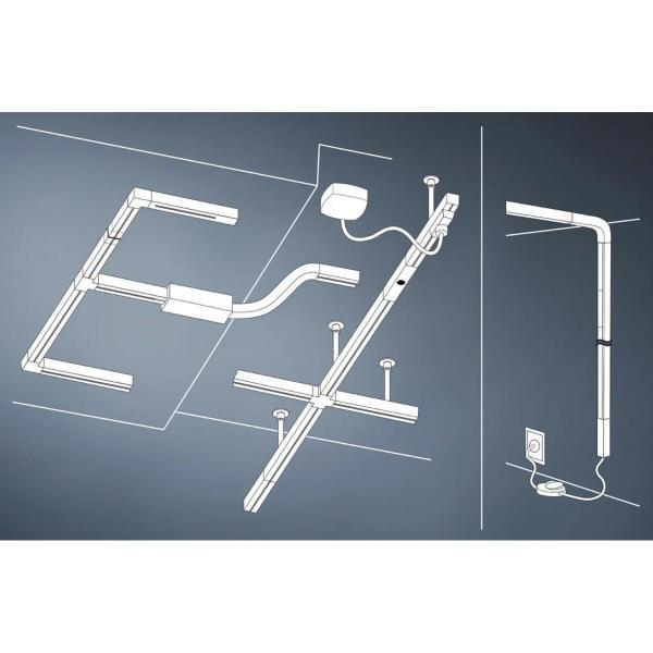 Paulmann URail LED-Linienverbinder, 5,8W, 2700K, chrom matt (954.77)
