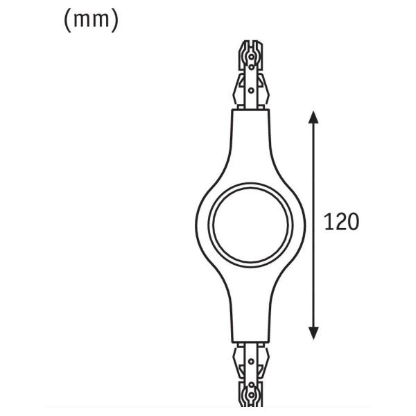 Paulmann URail LED-Linienverbinder, 5,8W, 2700K, chrom matt (954.77)