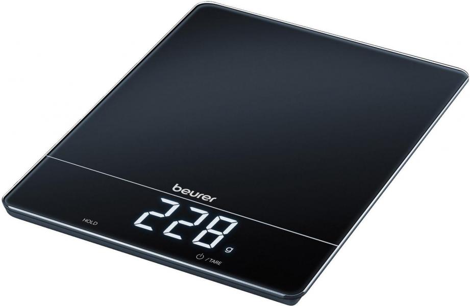ARDEBO.de Beurer KS 34 Küchenwaage, 15 kg Tragkraft, Tara-Zuwiegefunktion, schwarz