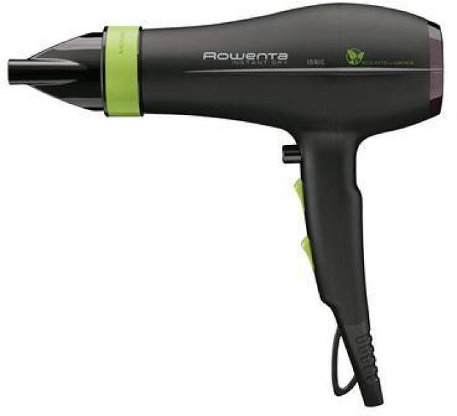 Rowenta Eco Intelligence CV6030 Haartrockner, 1500 W, 2 Gebläsestufen, Aufhängeöse, schwarz/grün