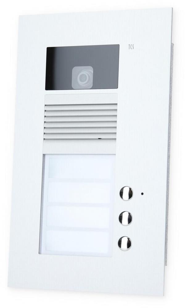 ARDEBO.de TCS AVU14030-0010 Video color Außenstation, 3 Tasten, UP, silber