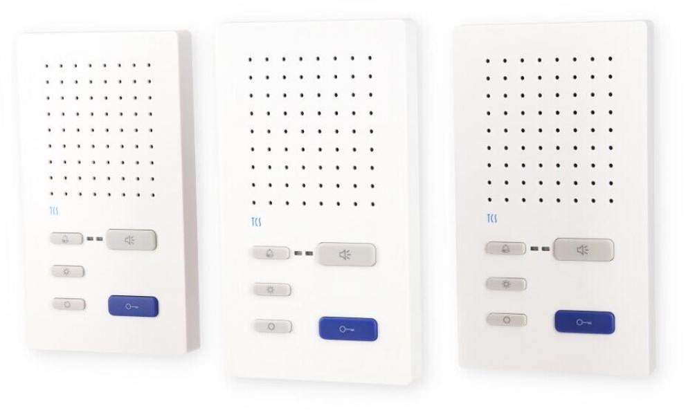 ARDEBO.de TCS PPAF03-EN/02 vorkonfigurierte Türsprechanlage für 3 Wohneinheiten, Aufputz, Freisprecher