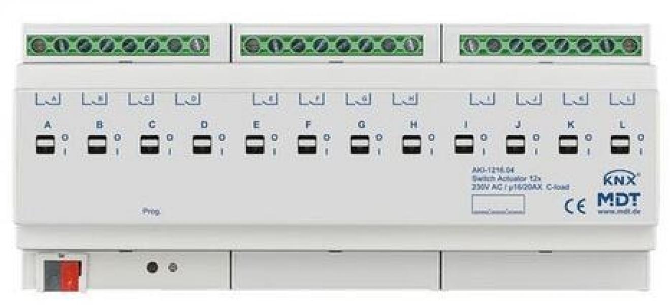 ARDEBO.de MDT AKI-1216.04 Schaltaktor 12-fach, 230VAC, 16/20A