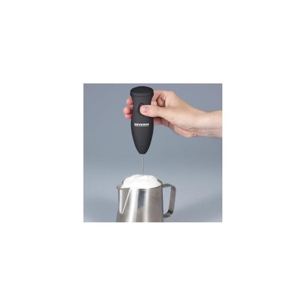Severin SM 3590 Milchaufschäumer, 11.500U/min, batteriebetrieben, schwarz
