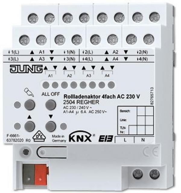 ARDEBO.de Jung 2504REGHER Rollladenaktor AC 110-230 V, 4fach