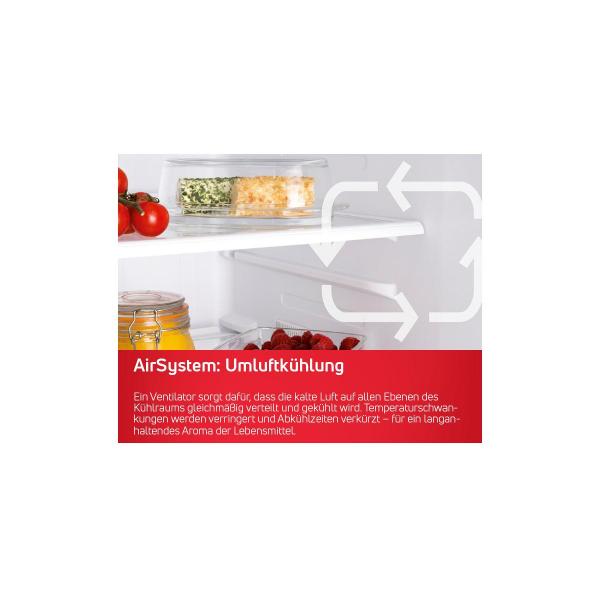 Amica VKS 358 150 E Vollraum-Kühlschrank, 60 cm breit, 370L, Holiday-Schaltung, NoFrost, Edelstahloptik
